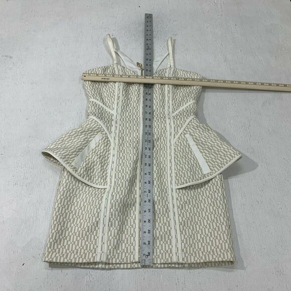 Blessed Are The Meek Boa Pencil Dress Junior Size 1 Full Back Zip Peplum *READ - Picture 7 of 13